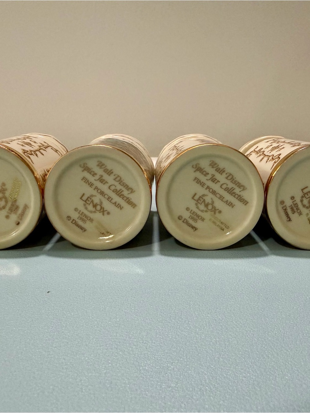 Disney Lenox Fine Porcelain Spice Jar Collection Set of 4 New - No Boxes - Picture 2 of 8